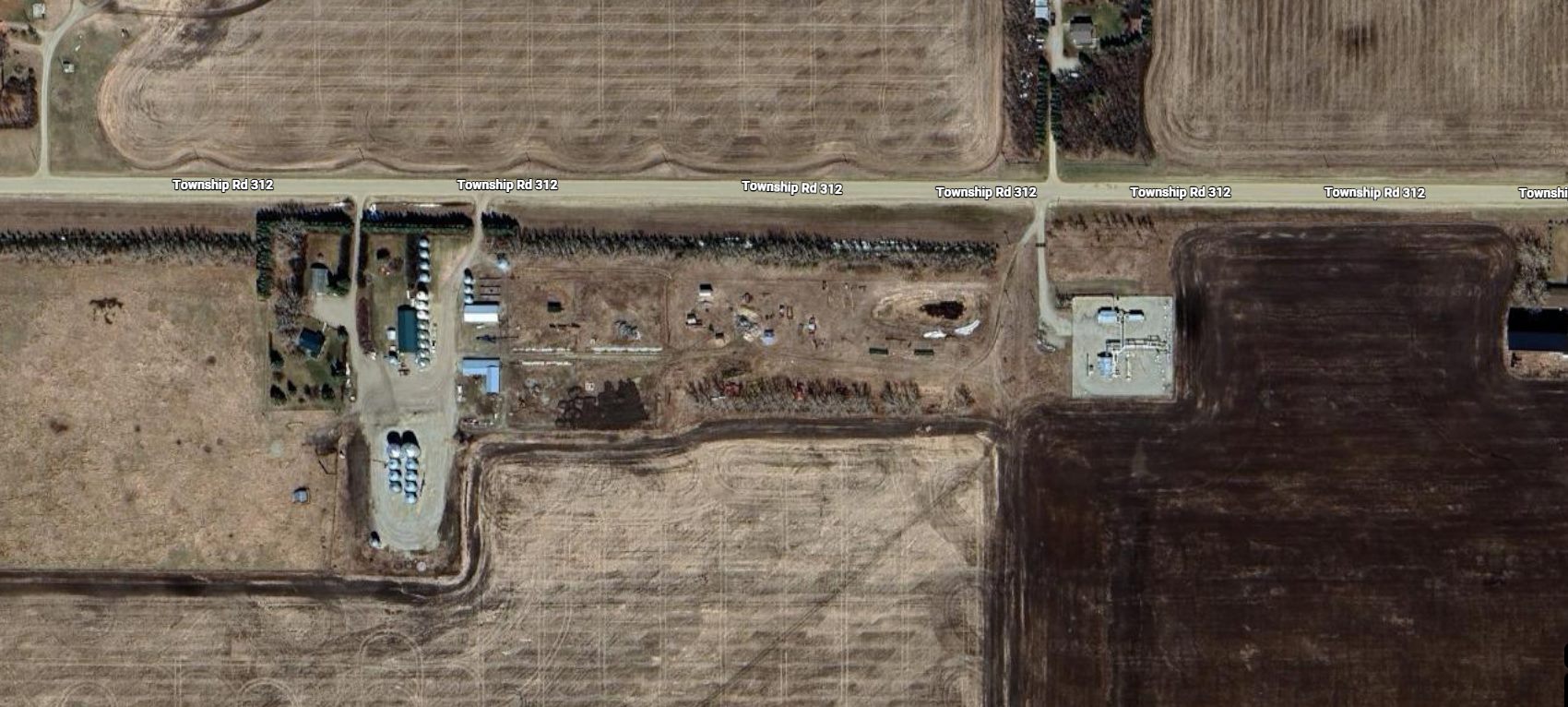 Satellite view of an inspection site